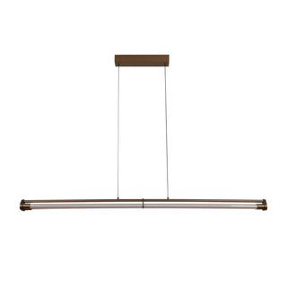JANDERIN - Hanglamp - LED Dimb. - CCT - 2x16,5W 2200K/3300K - Handbewegingssensor - Champagne kleur | Vibes