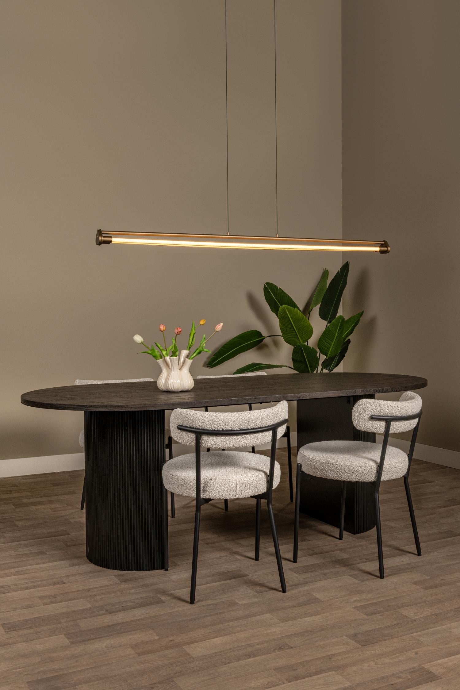 JANDERIN - Hanglamp - LED Dimb. - CCT - 2x16,5W 2200K/3300K - Handbewegingssensor - Champagne kleur | Vibes