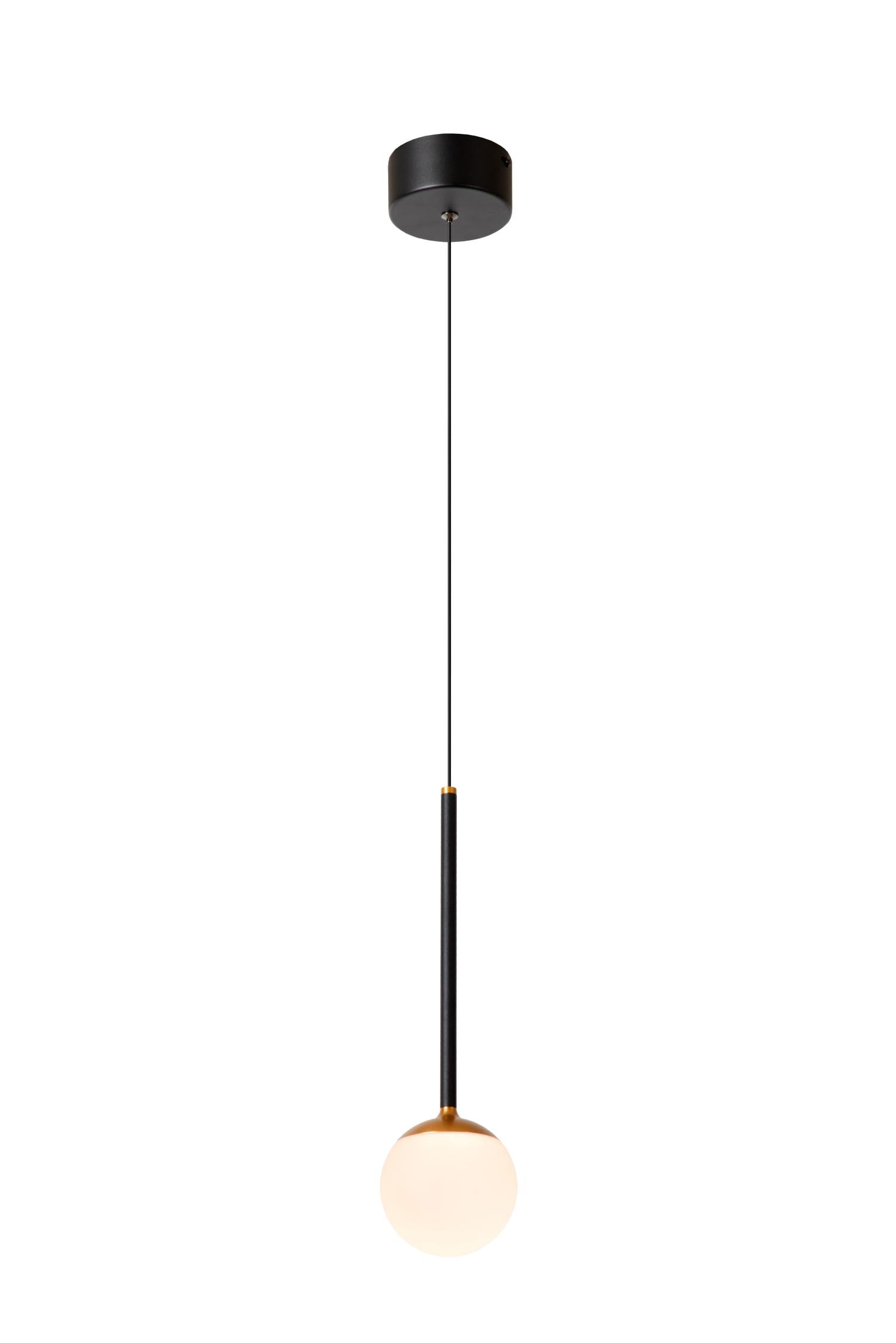 CALINA - Pendant light - Ø 9,9 cm - LED Dimmable - CCT - 1x7W 2200K/3300K - With replaceable LED module - Black