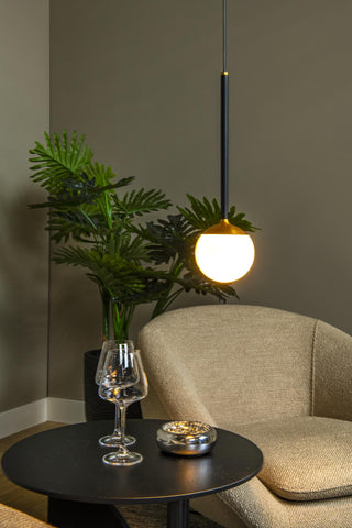 CALINA - Pendant light - Ø 9,9 cm - LED Dimmable - CCT - 1x7W 2200K/3300K - With replaceable LED module - Black