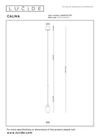 CALINA - Pendant light - Ø 9,9 cm - LED Dimmable - CCT - 1x7W 2200K/3300K - With replaceable LED module - Black