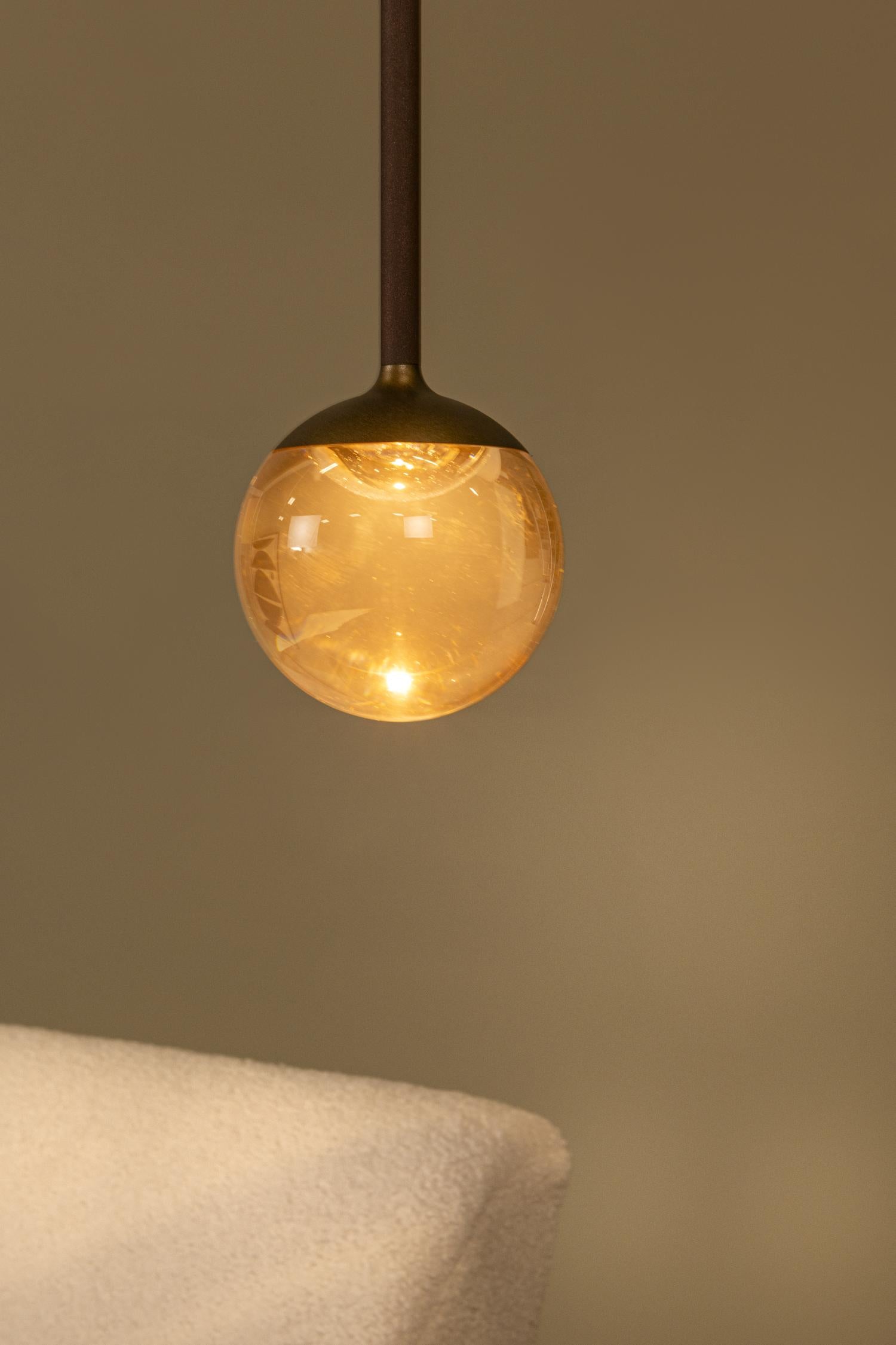 CALINA - Suspension - Ø 9,9 cm - LED Dimmable - CCT - 1x7W 2200K/3300K - Avec module LED remplaçable - Café