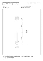 CALINA - Suspension - Ø 9,9 cm - LED Dimmable - CCT - 1x7W 2200K/3300K - Avec module LED remplaçable - Café