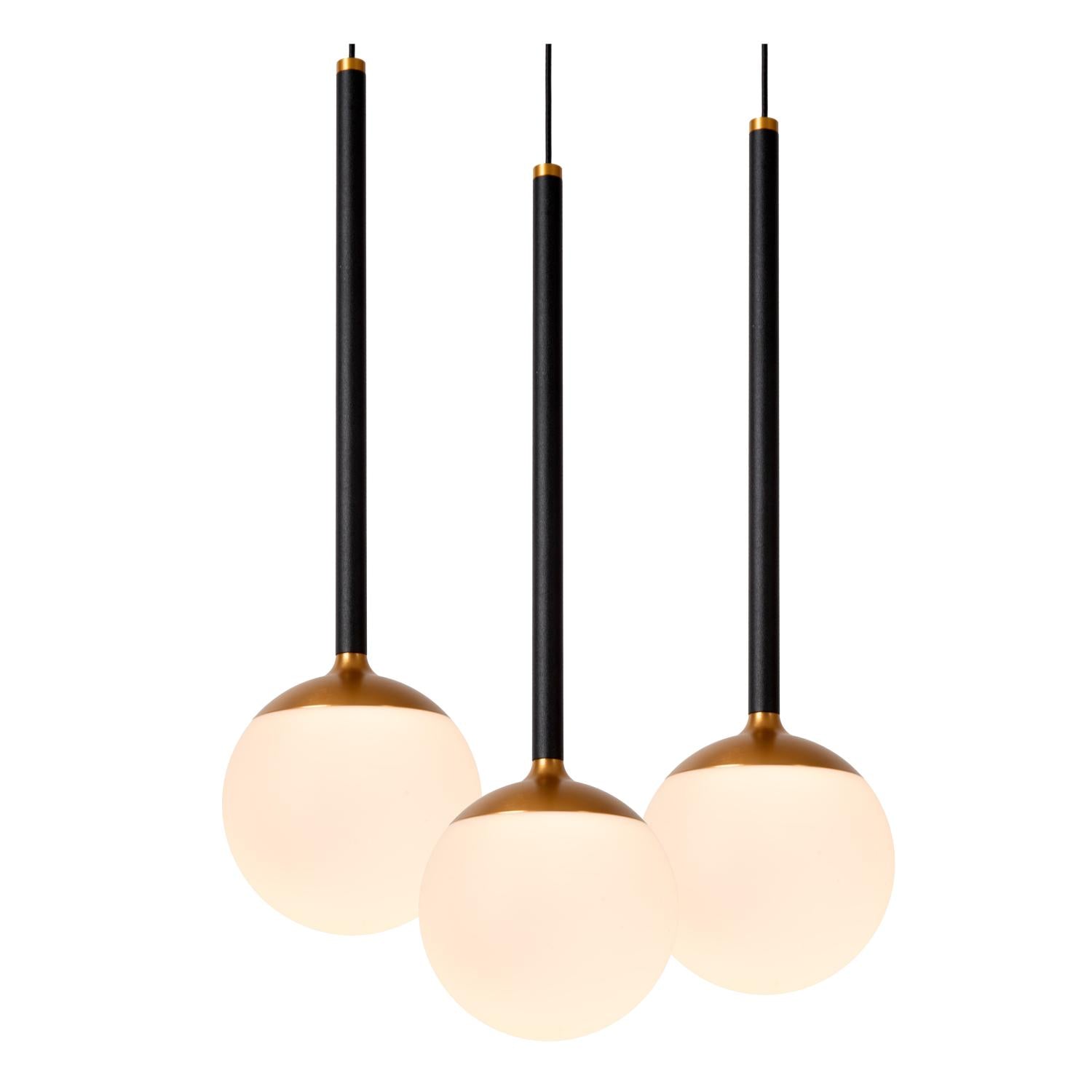 CALINA - Suspension - Ø 41,9 cm - LED Dimmable - CCT - 5x7,4W 2200K/3300K - Avec module LED remplaçable - Noir