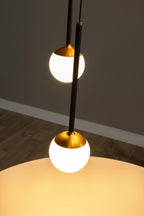 CALINA - Suspension - Ø 41,9 cm - LED Dimmable - CCT - 5x7,4W 2200K/3300K - Avec module LED remplaçable - Noir