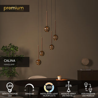 CALINA Pendant lamp-Amber-Ø41.9-LED Dimm.-8.4W