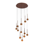 CALINA - Suspension - Ø 69,9 cm - LED Dimmable - CCT - 12x7W 2200K/3300K - Avec module LED remplaçable - Café