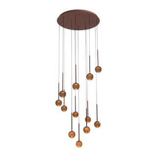 CALINA - Suspension - Ø 69,9 cm - LED Dimmable - CCT - 12x7W 2200K/3300K - Avec module LED remplaçable - Café