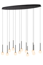 CALINA - Hanglamp - LED Dimb. - CCT - 12x7W 2200K/3300K - Met vervangbare LED-module - Zwart