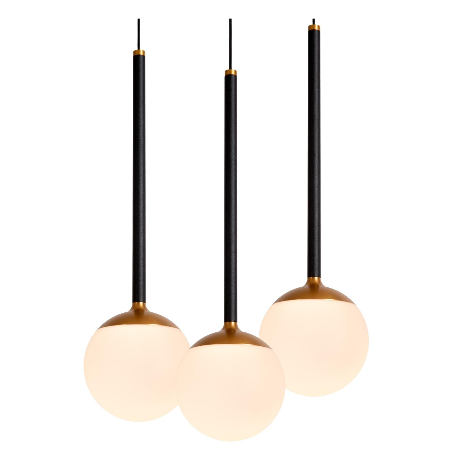 CALINA - Hanglamp - LED Dimb. - CCT - 12x7W 2200K/3300K - Met vervangbare LED-module - Zwart