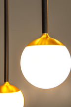 CALINA - Hanglamp - LED Dimb. - CCT - 12x7W 2200K/3300K - Met vervangbare LED-module - Zwart