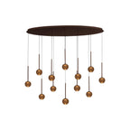 CALINA - Suspension - LED Dimmable - CCT - 12x7W 2200K/3300K - Avec module LED remplaçable - Café