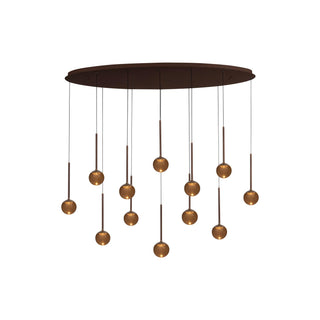 CALINA - Suspension - LED Dimmable - CCT - 12x7W 2200K/3300K - Avec module LED remplaçable - Café