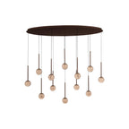 CALINA - Suspension - LED Dimmable - CCT - 12x7W 2200K/3300K - Avec module LED remplaçable - Café