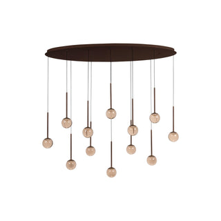 CALINA - Suspension - LED Dimmable - CCT - 12x7W 2200K/3300K - Avec module LED remplaçable - Café