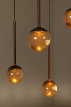 CALINA - Suspension - LED Dimmable - CCT - 12x7W 2200K/3300K - Avec module LED remplaçable - Café