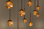 CALINA - Suspension - LED Dimmable - CCT - 12x7W 2200K/3300K - Avec module LED remplaçable - Café
