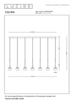CALINA - Suspension - LED Dimmable - CCT - 12x7W 2200K/3300K - Avec module LED remplaçable - Café
