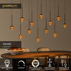 CALINA - Suspension - LED Dimmable - CCT - 12x7W 2200K/3300K - Avec module LED remplaçable - Café