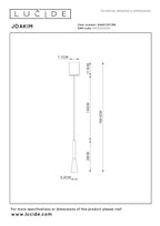 JOAKIM - Pendant light - Ø 7,7 cm - LED Dimmable - CCT - 1x7W 2700K/4000K - With replaceable LED module - Coffee