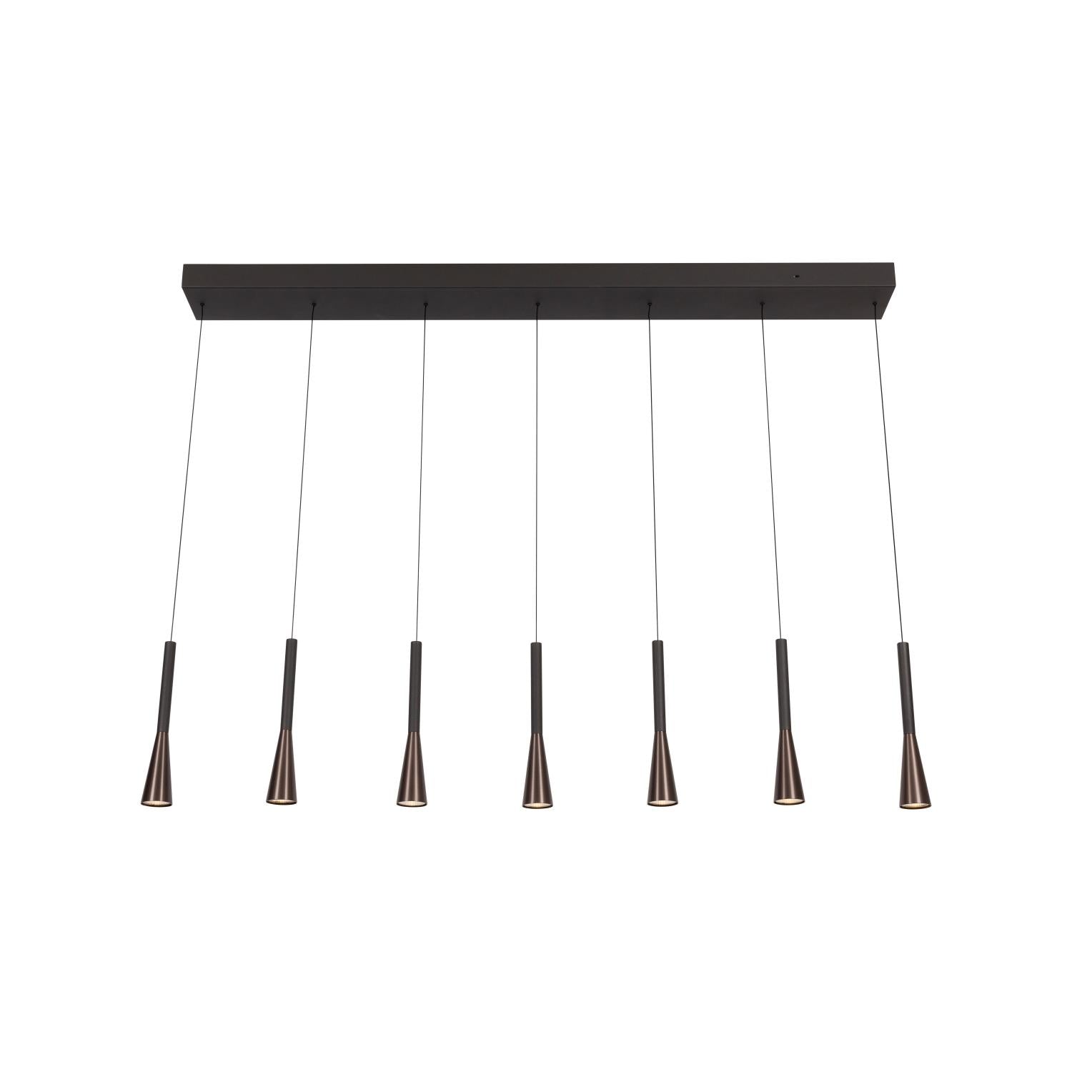 JOAKIM - Suspension - LED Dimmable - CCT - 7x6,2W 2700K/4000K - Avec module LED remplaçable - Café