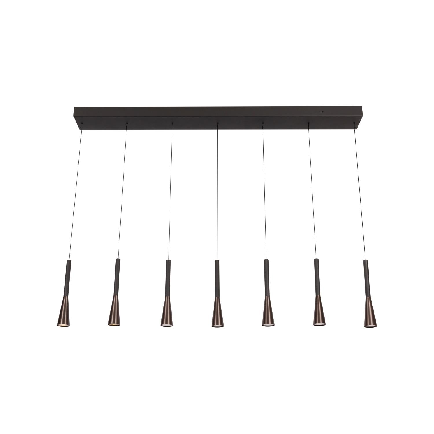 JOAKIM - Suspension - LED Dimmable - CCT - 7x6,2W 2700K/4000K - Avec module LED remplaçable - Café