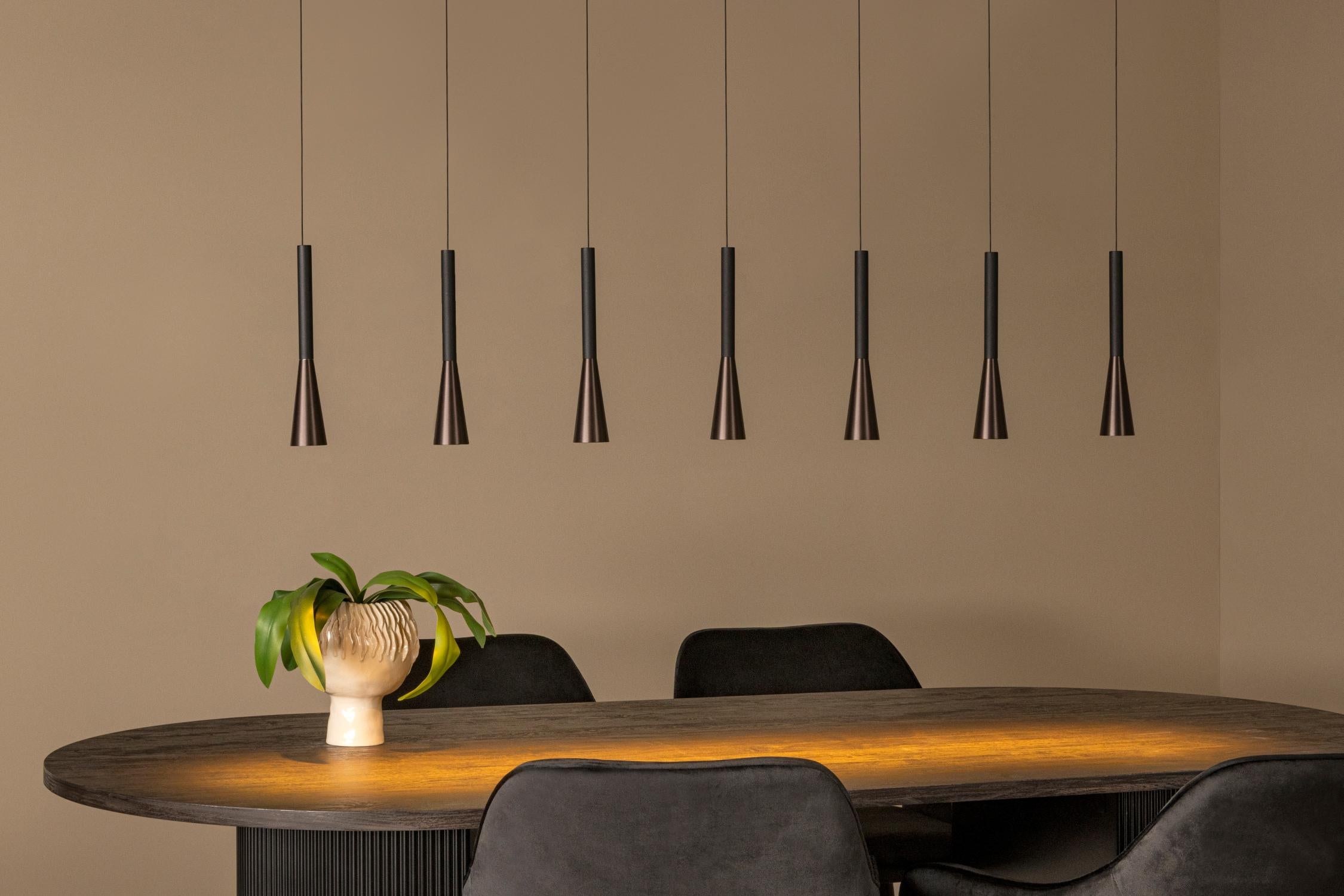 JOAKIM - Suspension - LED Dimmable - CCT - 7x6,2W 2700K/4000K - Avec module LED remplaçable - Café