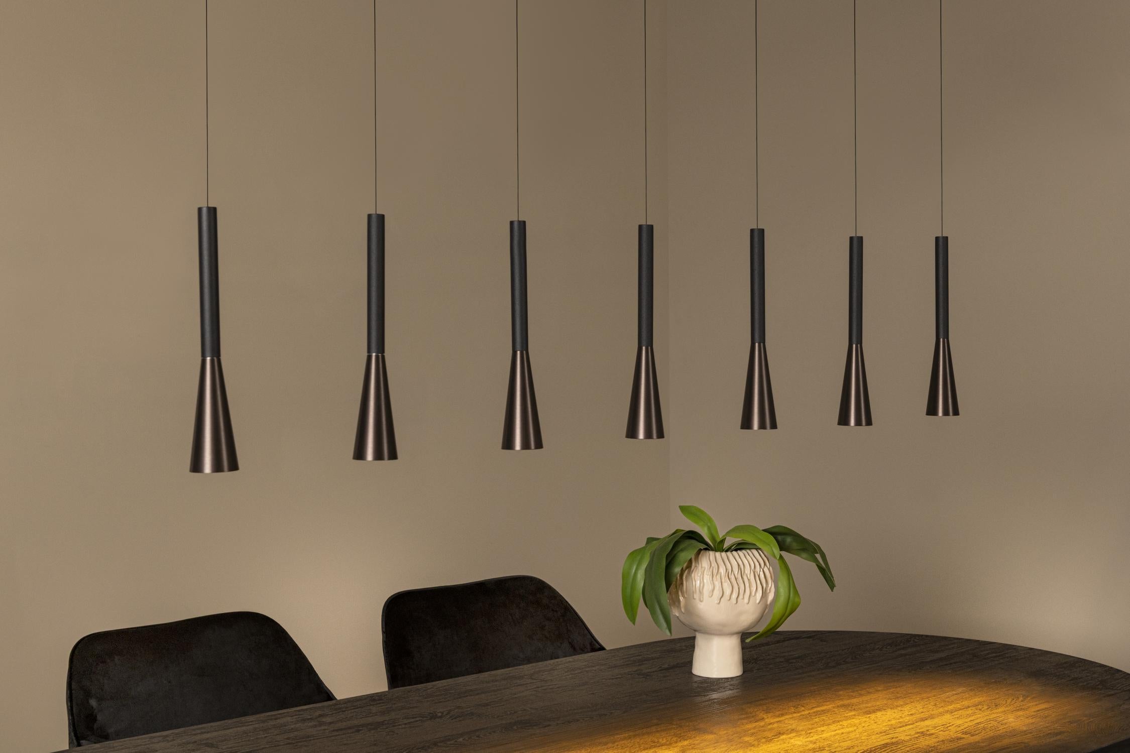 JOAKIM - Pendant light - LED Dimmable - CCT - 7x6,2W 2700K/4000K - With replaceable LED module - Coffee