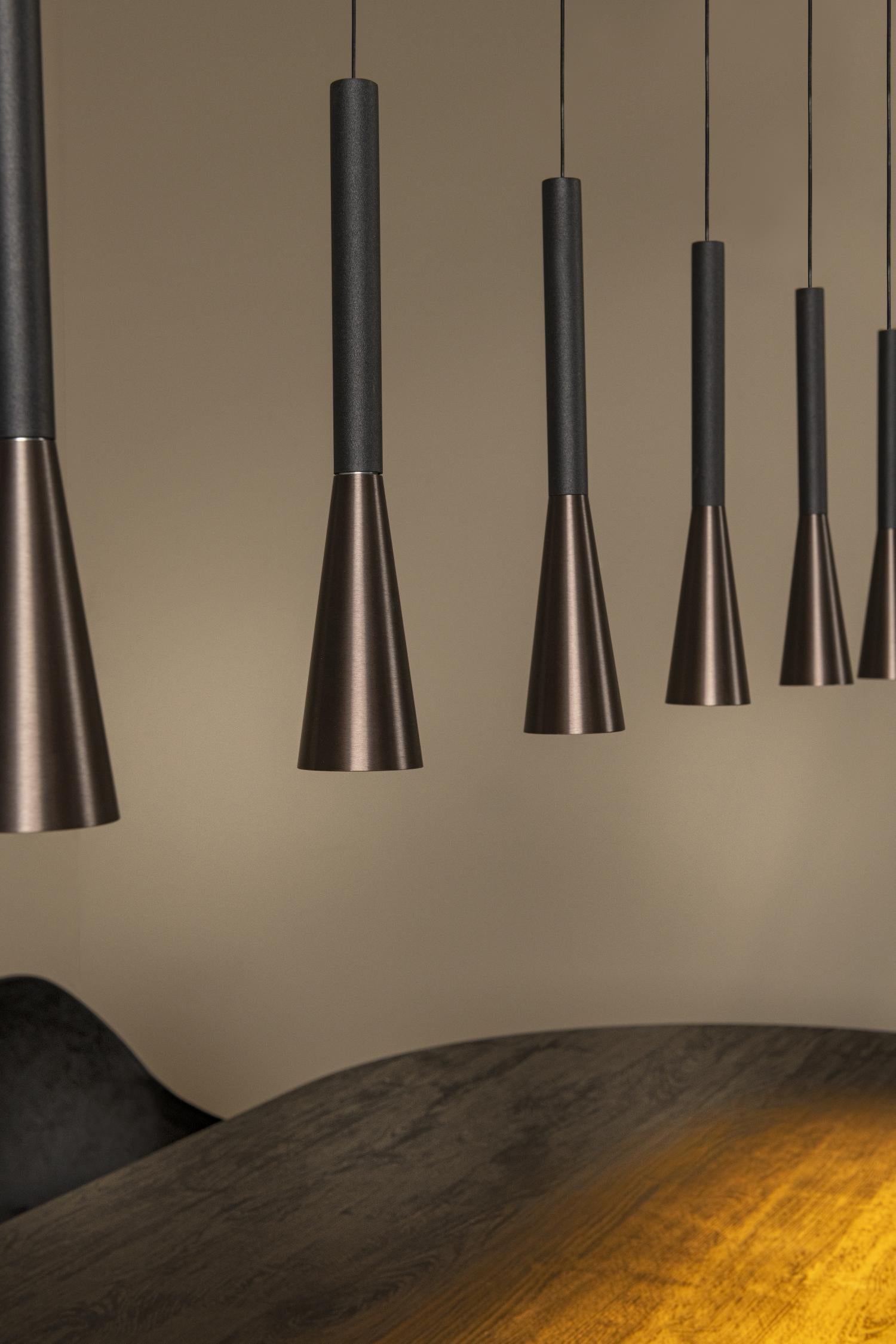 JOAKIM - Pendant light - LED Dimmable - CCT - 7x6,2W 2700K/4000K - With replaceable LED module - Coffee