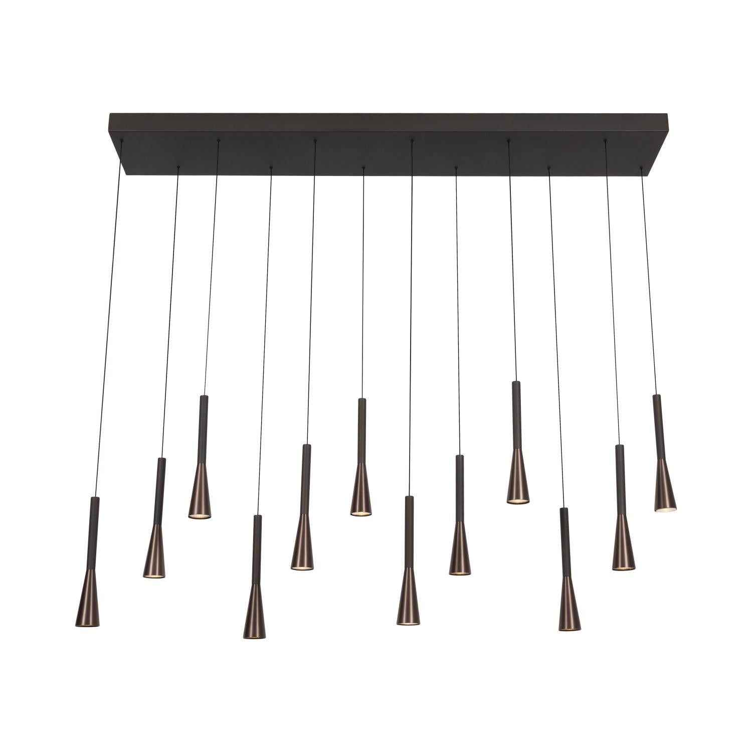 JOAKIM - Pendant light - LED Dimmable - CCT - 12x7W 2700K/4000K - With replaceable LED module - Coffee
