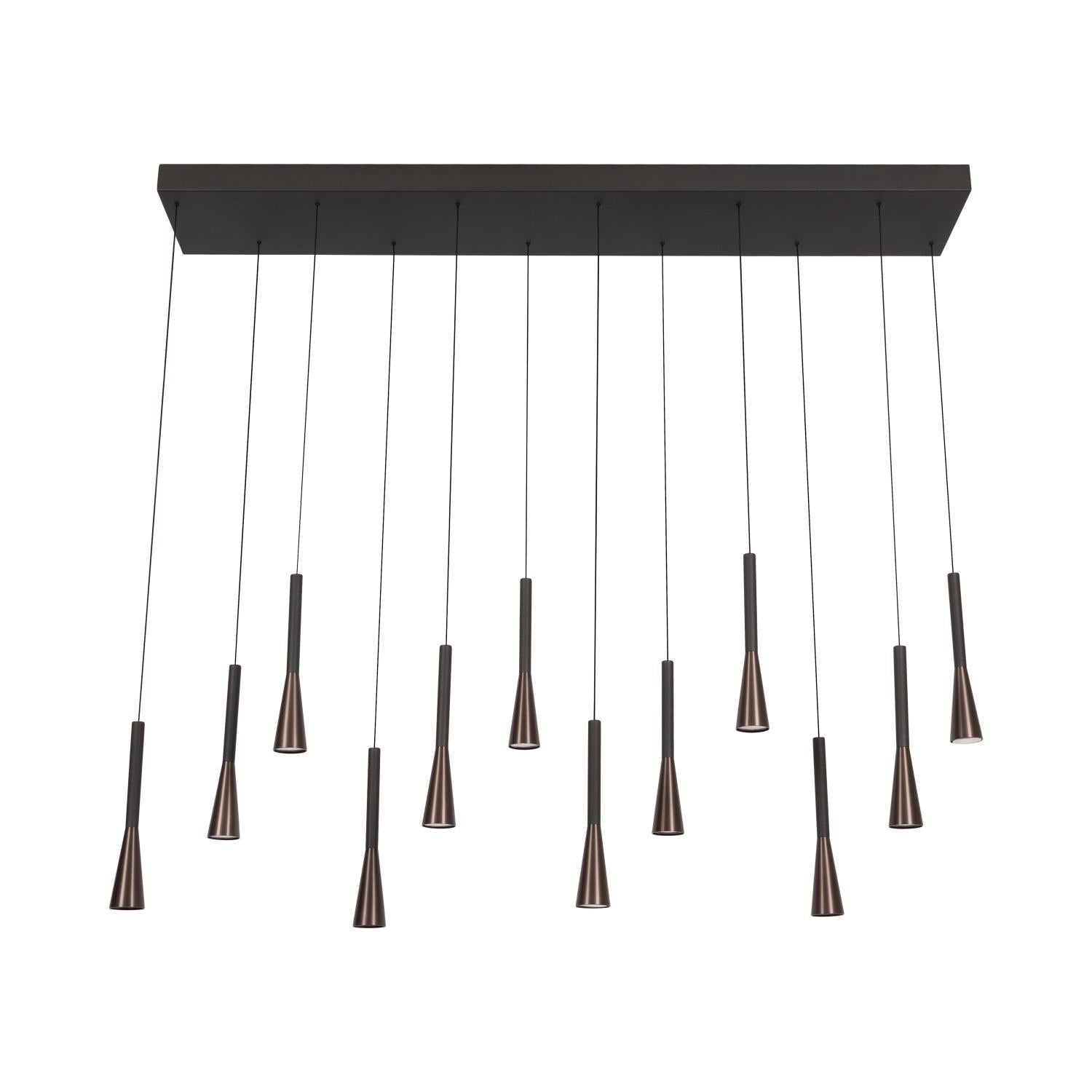 JOAKIM - Pendant light - LED Dimmable - CCT - 12x7W 2700K/4000K - With replaceable LED module - Coffee