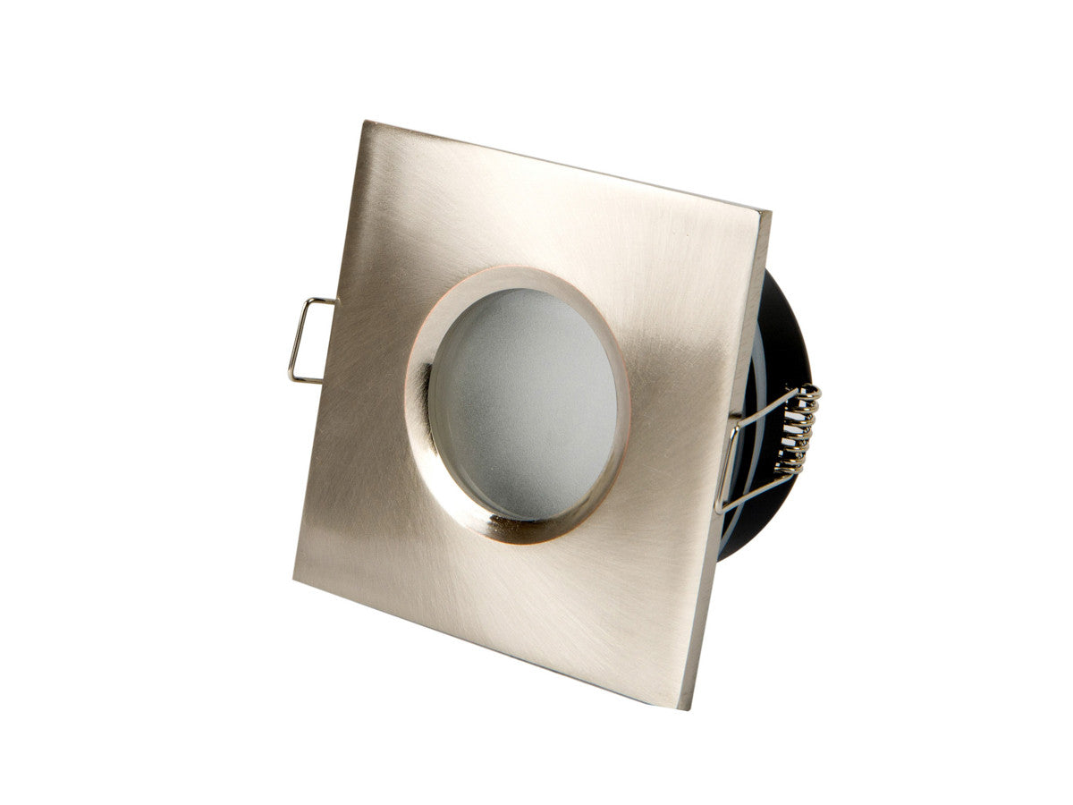 Spot encastrable LED line PRIME carré nickel satiné IP65