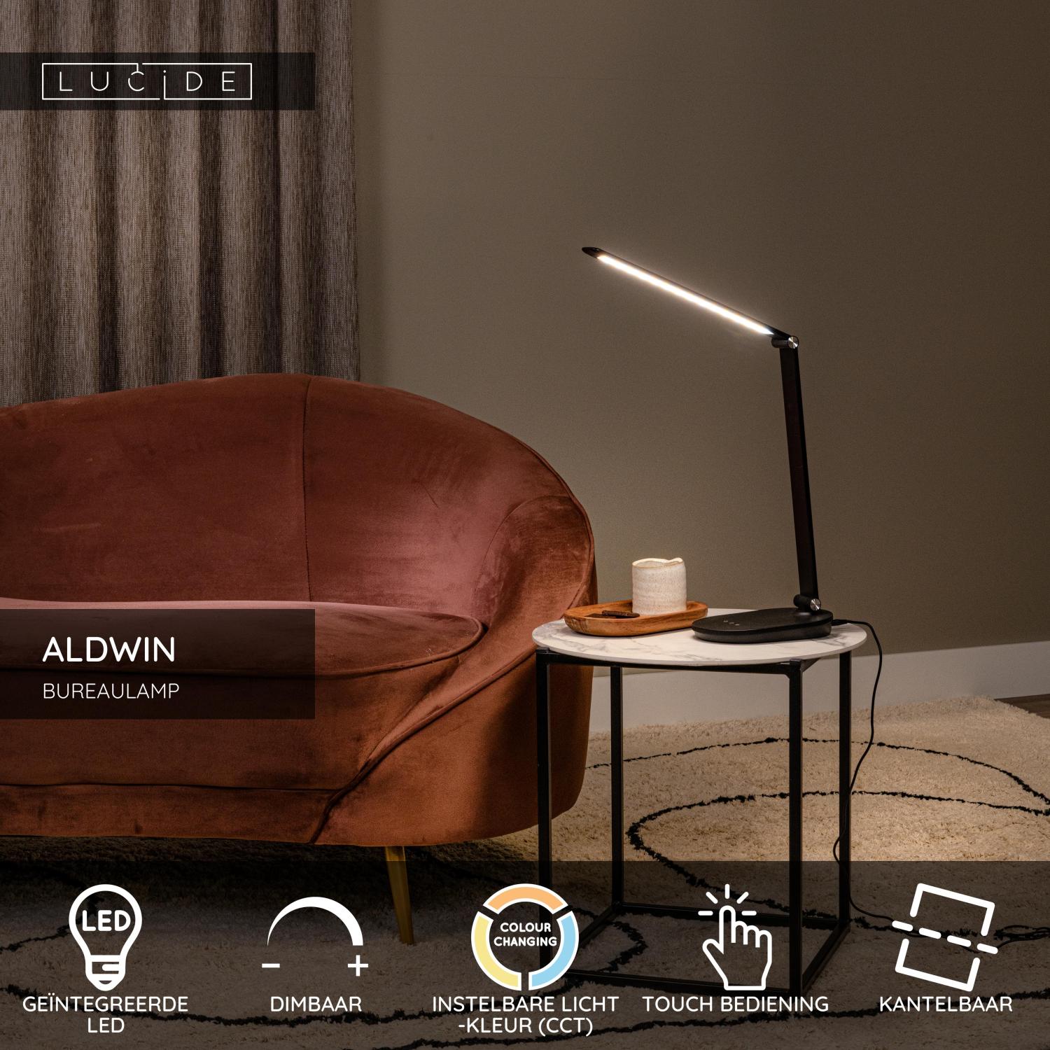 ALDWIN - Desk lamp - LED Dimmable - CCT - 1x8W 2800K/6500K - Black
