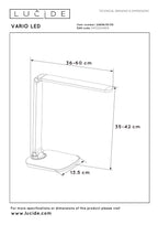 VARIO LED - Bureaulamp - LED Dimb. - CCT - 1x8W 2700K/6500K - Zwart