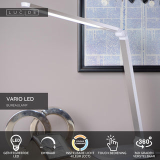 VARIO LED - Lampe de bureau - LED Var. - CCT - 1x8W 2700K/6500K - Blanc