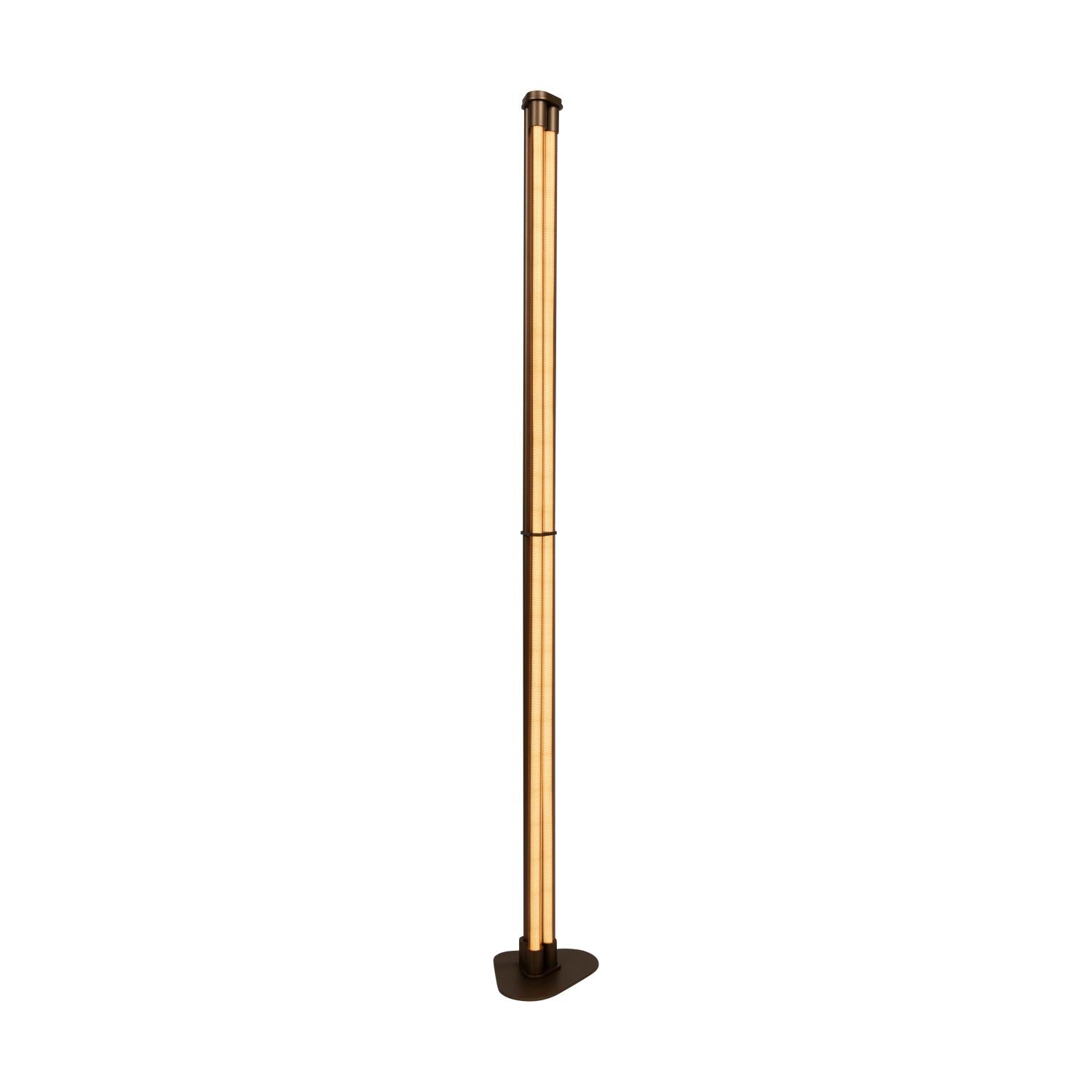 JANDERIN - Vloerlamp - LED Dimb. - CCT - 2x17W 2200K/3300K - Handbewegingssensor - Champagne kleur | Vibes
