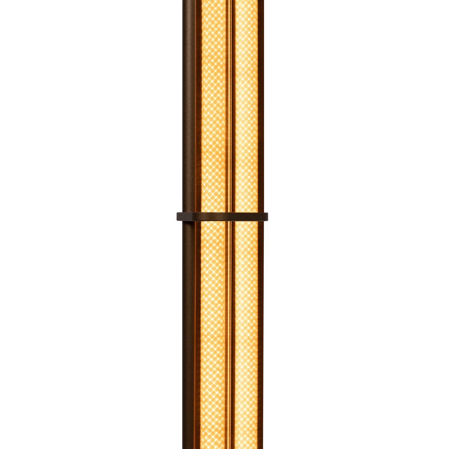 JANDERIN - Vloerlamp - LED Dimb. - CCT - 2x17W 2200K/3300K - Handbewegingssensor - Champagne kleur | Vibes