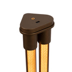 JANDERIN - Vloerlamp - LED Dimb. - CCT - 2x17W 2200K/3300K - Handbewegingssensor - Champagne kleur | Vibes