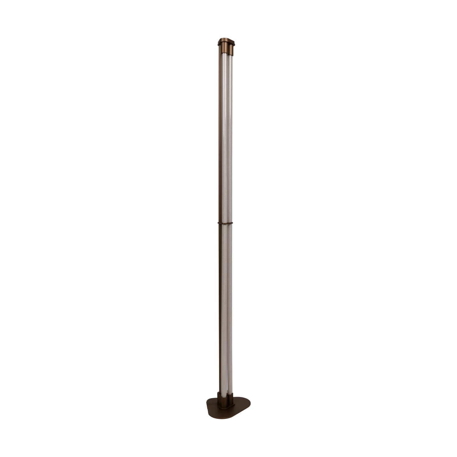 JANDERIN - Vloerlamp - LED Dimb. - CCT - 2x17W 2200K/3300K - Handbewegingssensor - Champagne kleur | Vibes