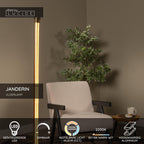 JANDERIN - Vloerlamp - LED Dimb. - CCT - 2x17W 2200K/3300K - Handbewegingssensor - Champagne kleur | Vibes