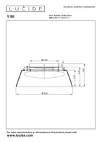 VIXI - Ceiling light - Ø 35 cm - LED Dimmable - 1x17.6W 2900K - Smoke