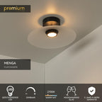 MENGA - Plafonnière - Ø 40 cm - LED Dimb. - 1x11W 2700K - Opaal
