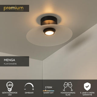 MENGA - Plafonnière - Ø 40 cm - LED Dimb. - 1x11W 2700K - Opaal