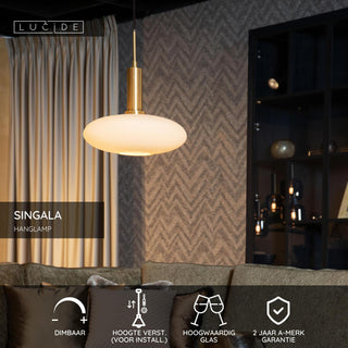 SINGALA - Hanglamp - Ø 30 cm - 1xE27 - Mat Goud / Messing