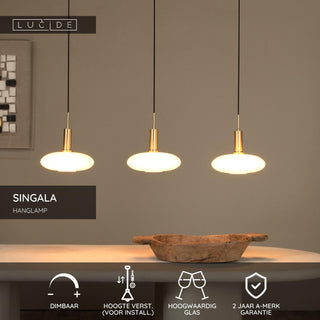 SINGALA - Hanglamp - 3xE27 - Mat Goud / Messing