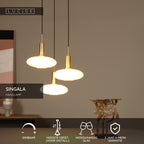 SINGALA - Hanglamp - Ø 55 cm - 3xE27 - Mat Goud / Messing