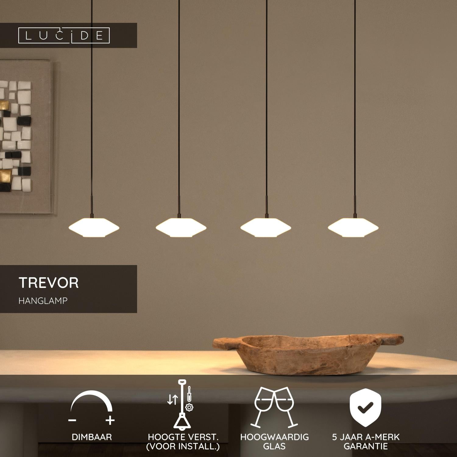 TREVOR - Pendant light - 4xG9 - Opal