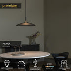MENGA - Pendant light - Ø 40 cm - LED Dimmable - 1x11W 2700K - Smoked