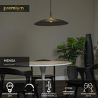 MENGA - Hanglamp - Ø 60 cm - LED Dimb. - 1x18,6W 2700K - Fumé