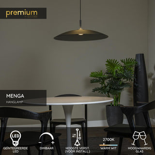 MENGA - Hanglamp - Ø 60 cm - LED Dimb. - 1x18,6W 2700K - Fumé